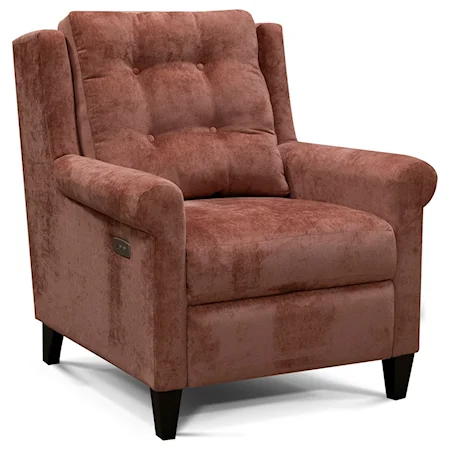 Transitional Chair with Power Ottoman